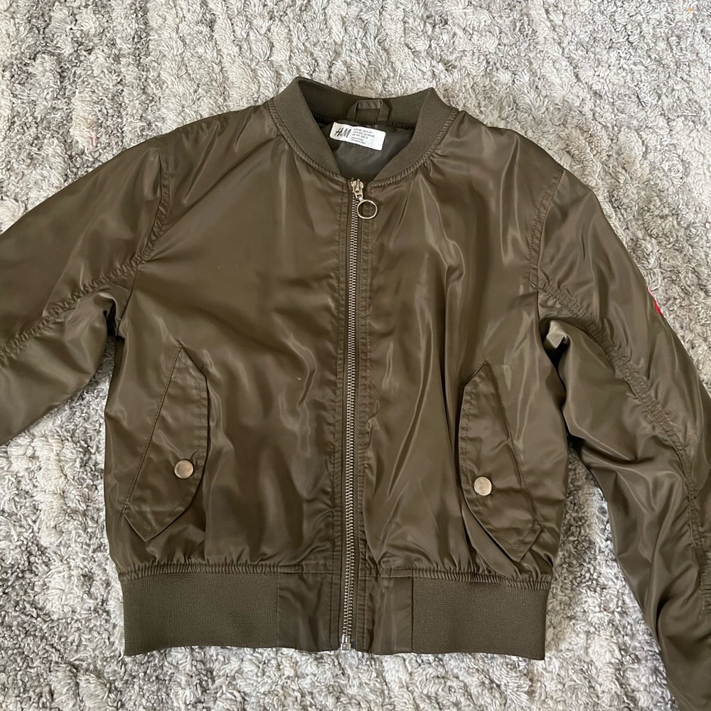 Girls olive green H&M light jacket